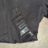Euro Seat Breeches, homemade thigh pocket *gc, linty, rubs, hair, unstitched pocket

