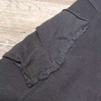 Euro Seat Breeches, homemade thigh pocket *gc, linty, rubs, hair, unstitched pocket
