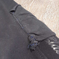 Euro Seat Breeches, homemade thigh pocket *gc, linty, rubs, hair, unstitched pocket
