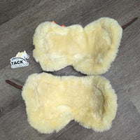 Front (velcro, 10.5" L) & Hind (buckle, 6.5" L) Leather Boots, velcro fleece liners *like new, v.mnr scuffs
