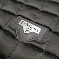 Quilt Jumper Saddle Pad, 1x piping *gc, clean, torn edge, mnr holey edges, puckers, threads, puckers, pills, rubs, seam residue
