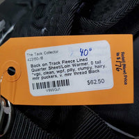 Fleece Lined Quarter Sheet/Loin Warmer, 0 tail *vgc, clean, wpf, pilly, clumpy, hairy, mnr puckers, v. mnr thread
