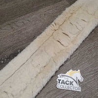 Thick Nylon Fleece Girth, 2 els, d ring *gc, clean, dingy, clumpy, mnr hair, puckers
