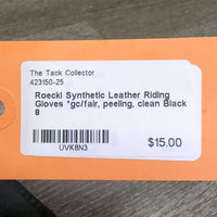 Synthetic Leather Riding Gloves *gc/fair, peeling, clean
