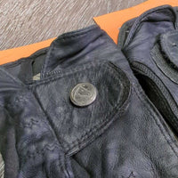 Light Soft Leather Riding Gloves *gc, dirt, residue, faded, edge rubs
