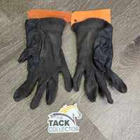 Light Soft Leather Riding Gloves *gc, dirt, residue, faded, edge rubs
