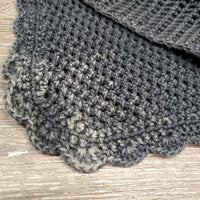 Sound Proof Crochet Ear Bonnet Fly Veil *vgc, clean, older, faded, mnr hair, puckered/shrunk edges
