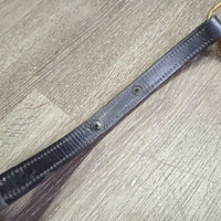 9" Brass Bit Chains, F075" S Leather Lead Shank *vgc/gc, clean, edges rubs & scrapes, name plate holes, creases, scrapes
