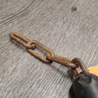 Soft Rubber Stall Guard *gc/fair, v.rusty, holes, scrapes, end slices, dusty/dirty
