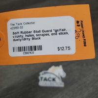 Soft Rubber Stall Guard *gc/fair, v.rusty, holes, scrapes, end slices, dusty/dirty
