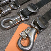 Pr Nylon Cross Ties, bull snap, quick release *gc/fair, stiff, clean, film, chews/dents, snags, puckered, faded
