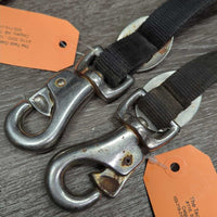 Pr Nylon Cross Ties, bull snap, quick release *gc/fair, stiff, clean, film, chews/dents, snags, puckered, faded
