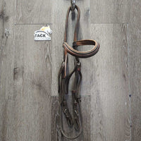 Monocrown Rsd/Padded Bridle, Buckles *gc/fair, NO Noseband, clean, rubs, faded, stains
