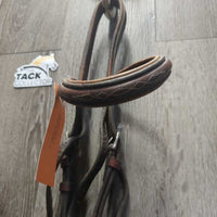 Monocrown Rsd/Padded Bridle, Buckles *gc/fair, NO Noseband, clean, rubs, faded, stains
