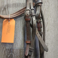 Monocrown Rsd/Padded Bridle, Buckles *gc/fair, NO Noseband, clean, rubs, faded, stains
