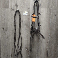 "Athens" Anatomical Figure 8 Bridle, "Chicago" rubber reins *xc/vgc, v.mnr dirt, scuffs
