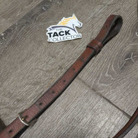 Narrow Soft Rsd Standing Martingale, Stopper *gc/fair, scraped/peeled, dirt, xholes, creases, curled end, v.stained, slice
