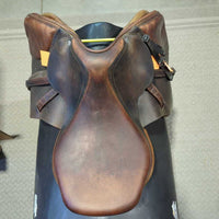 NEEDS OPENING: Rivets LOOSE?broken-R, Headplate- OFF to R *CC Saddle, 1x bg, navy nylon Antares cvr, pr Antares lthrs, nylon air bag strap
