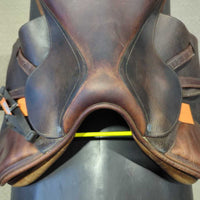 NEEDS OPENING: Rivets LOOSE?broken-R, Headplate- OFF to R *CC Saddle, 1x bg, navy nylon Antares cvr, pr Antares lthrs, nylon air bag strap
