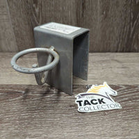 Over the Fence/Stall Metal Bucket Holder *gc, widened, scrapes, peeled, rubs, scratches

