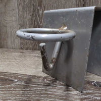Over the Fence/Stall Metal Bucket Holder *gc, widened, scrapes, peeled, rubs, scratches
