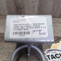Over the Fence/Stall Metal Bucket Holder *gc, widened, scrapes, peeled, rubs, scratches
