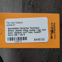 Technical Show Jacket, bling, suede *vgc, mnr dust, residue, cuff rubs, faded?
