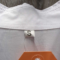 LS Sun Shirt, 1/2 Snap Up, Mesh Sleeves *gc, older?, mnr rubs, cuff stains & snags, dingy?, seam puckers
