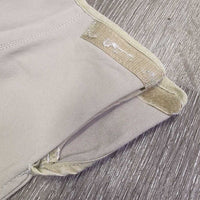 Side Zip EuroSeat Breeches *vgc/gc, mnr seam puckers, ankle rubs, threads, seat seam pulls, stains & undone stitching, older?
