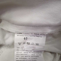 Euro Seat Breeches *vgc, discolroed & stained seat/legs, older, seam puckers
