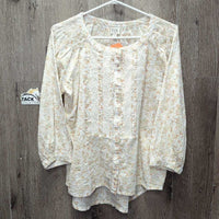 3/4 Sleeve Light Summer Blouse *gc, crinkles, mnr rubs
