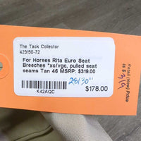 Euro Seat Breeches *xc/vgc, pulled seat seams
