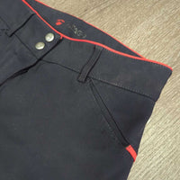 Euro Seat Breeches *gc, peeled knee stickies, mnr faded, snags & seam puckers
