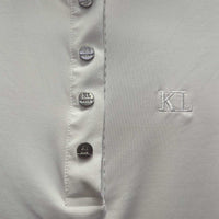 LS Show Shirt, 1/3 Snap Up, snap collar *gc, rubs, pills, peeled logo, mnr stains & threads
