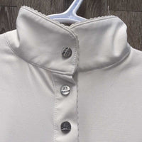 LS Show Shirt, 1/3 Snap Up, snap collar *gc, rubs, pills, peeled logo, mnr stains & threads
