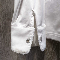 LS Show Shirt, 1/3 Snap Up, snap collar *gc, rubs, pills, peeled logo, mnr stains & threads
