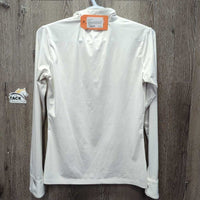 LS Show Shirt, 1/3 Snap Up, snap collar *gc, rubs, pills, peeled logo, mnr stains & threads
