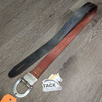 Leather Belt, Horseshoe Buckle *gc, clean, rubs, scrapes, peeled edges, scratches
