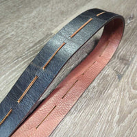 Leather Belt, Horseshoe Buckle *gc, clean, rubs, scrapes, peeled edges, scratches
