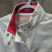 SS 1/4 Snap Show Shirt, snap collar *vgc, clean, mnr pit stains
