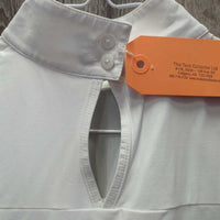 SS Show Shirt, Back Button Collar, Mesh Back, Sides & Sleeves *vgc, puckered?shrunk seams, crinkled collar
