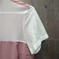 Perforated?Mesh Jersey Zip Short Sleeve Competition Show Shirt, 1/3 Zip Up *xc/like new
