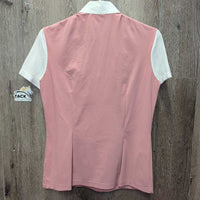 Perforated?Mesh Jersey Zip Short Sleeve Competition Show Shirt, 1/3 Zip Up *xc/like new
