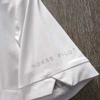 SS Perforated Show Shirt, 1/2 Snap Up, Snap Collar, Perforated Back *vgc, mnr seam puckers, NO Inner Collar liner, older?

