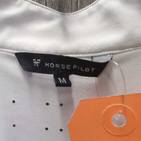 SS Perforated Show Shirt, 1/2 Snap Up, Snap Collar, Perforated Back *vgc, mnr seam puckers, NO Inner Collar liner, older?
