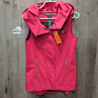 Rider's Vest, High Collar - Hood, Zipper, Magnets, Back Zipper *xc/like new
