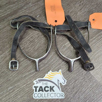 POW Spurs, Soft Thin Leather Spur Straps *vgc, clean, scratches, edge scrapes, faded
