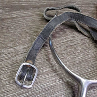 POW Spurs, Soft Thin Leather Spur Straps *vgc, clean, scratches, edge scrapes, faded
