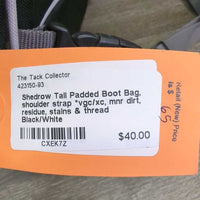Tall Padded Boot Bag, shoulder strap *vgc/xc, mnr dirt, residue, stains & thread
