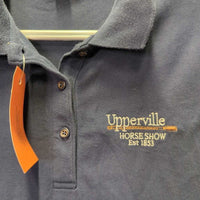 SS Polo Shirt, 1/4 Button Up "Upperville Horse Show" *vgc, linty, faded
